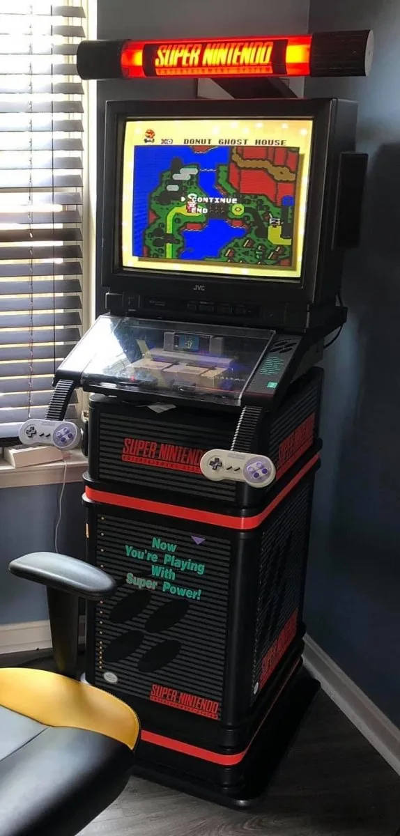 Super Nintendo store demo kiosk