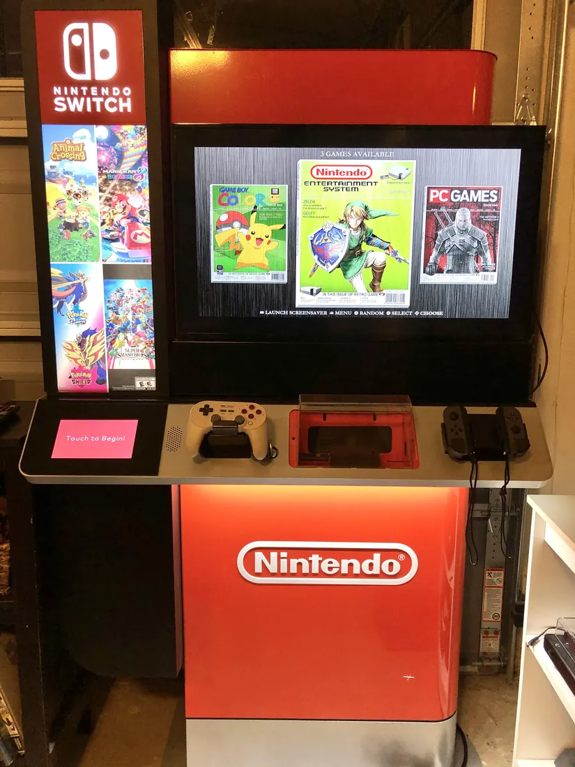 Nintendo Switch store demo kiosk